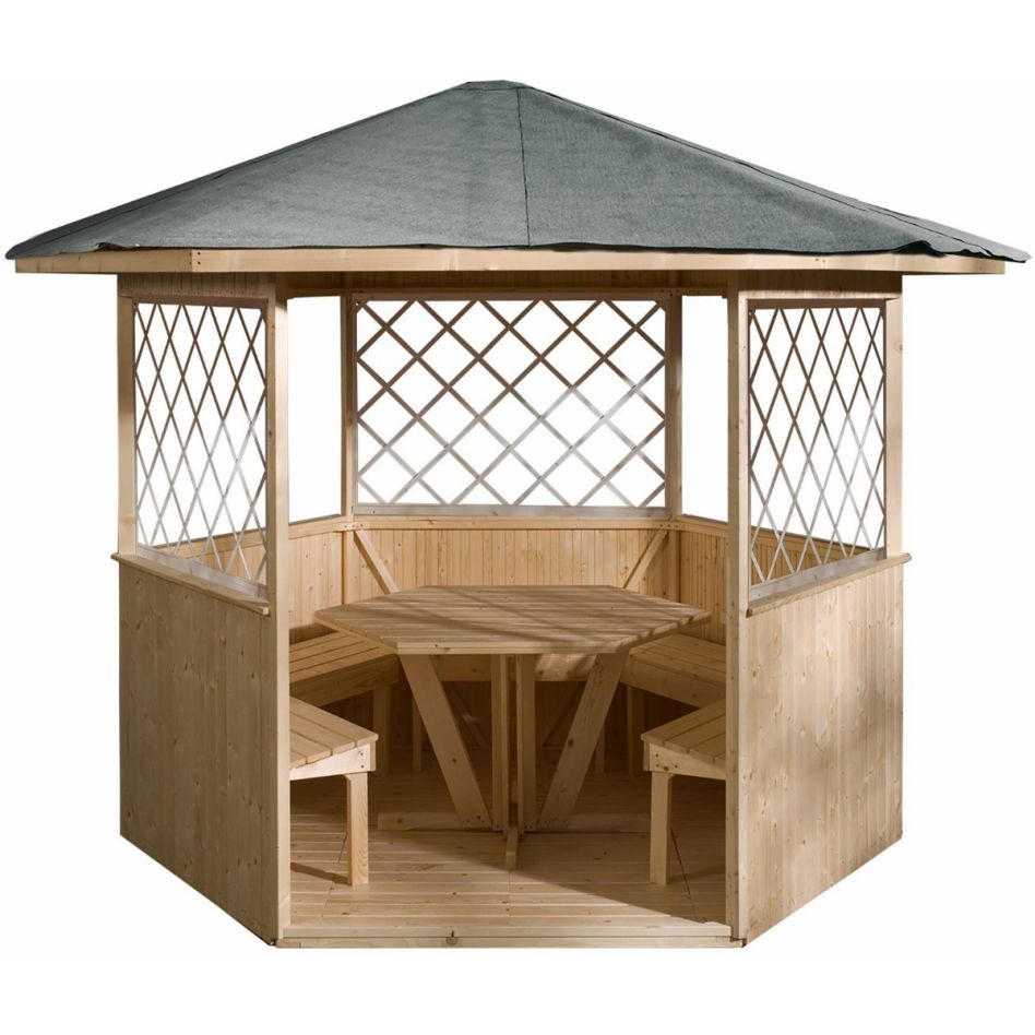 weka Pavillon "233 "Alles dabei"" 18 mm Massivholzboden