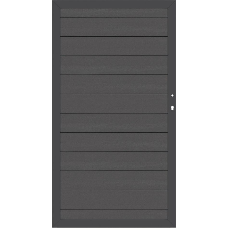 TraumGarten Sichtschutzzaun SYSTEM WPC CLASSIC Gartentor Anthrazit/Anthrazit günstig