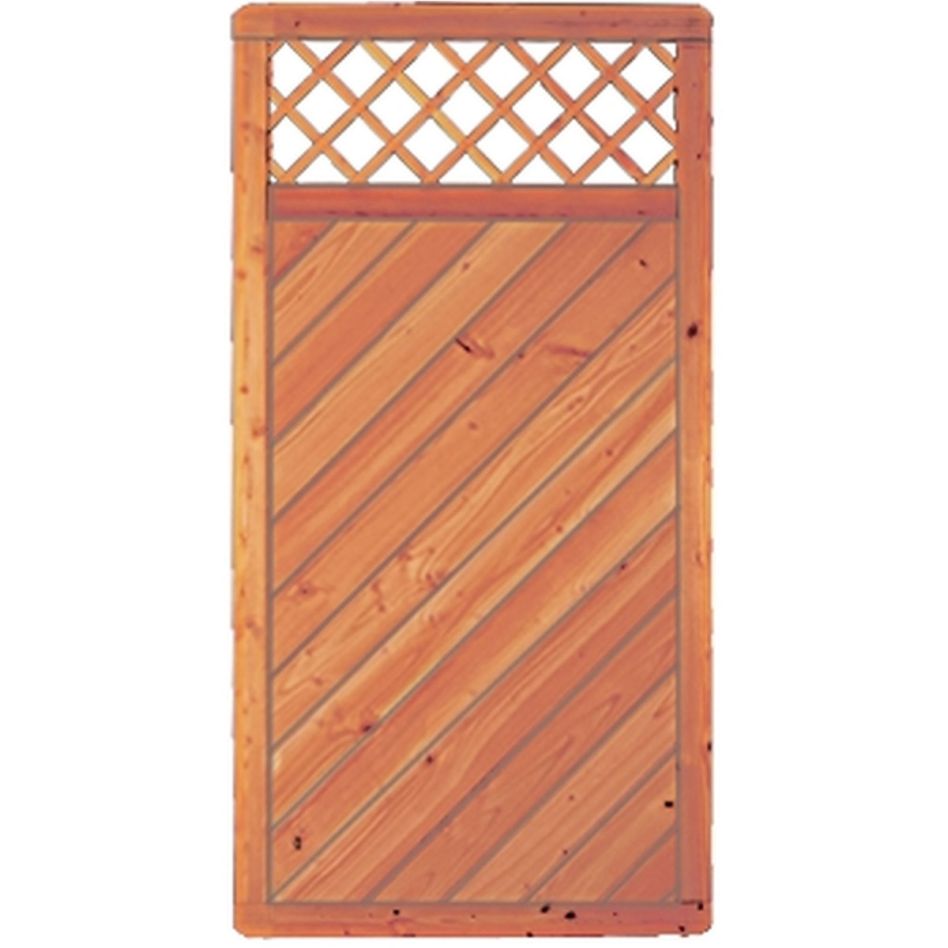 Clôture pare-vue bois T&J CLASSICO clôture à lattes décorative avec grille günstig
