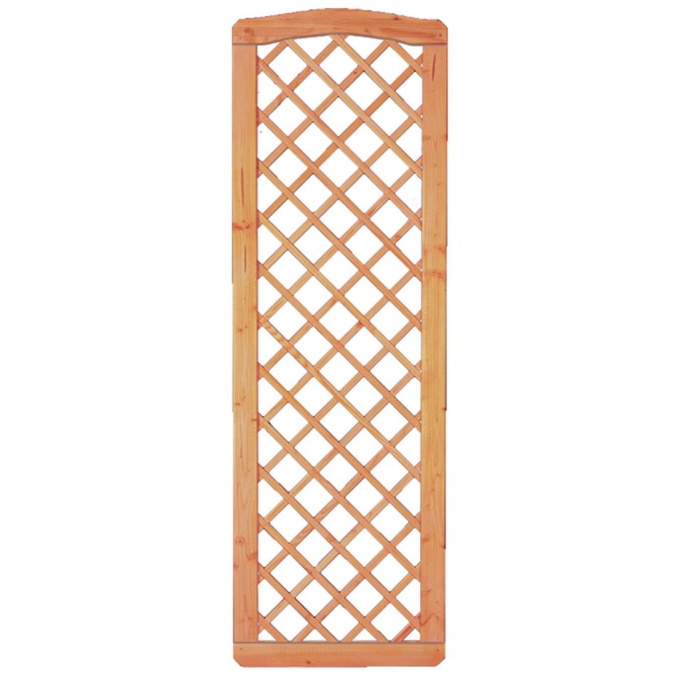 Clôture pare-vue bois T&J CLASSICO panneau fini avec couronne et grille décorative günstig