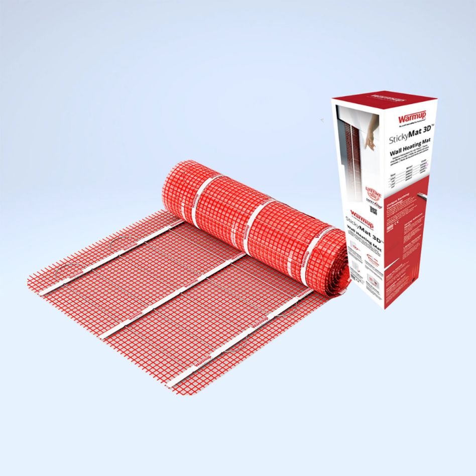 Warmup StickyMat 3D Wandheizung Fußbodenheizung, 0,5 m²