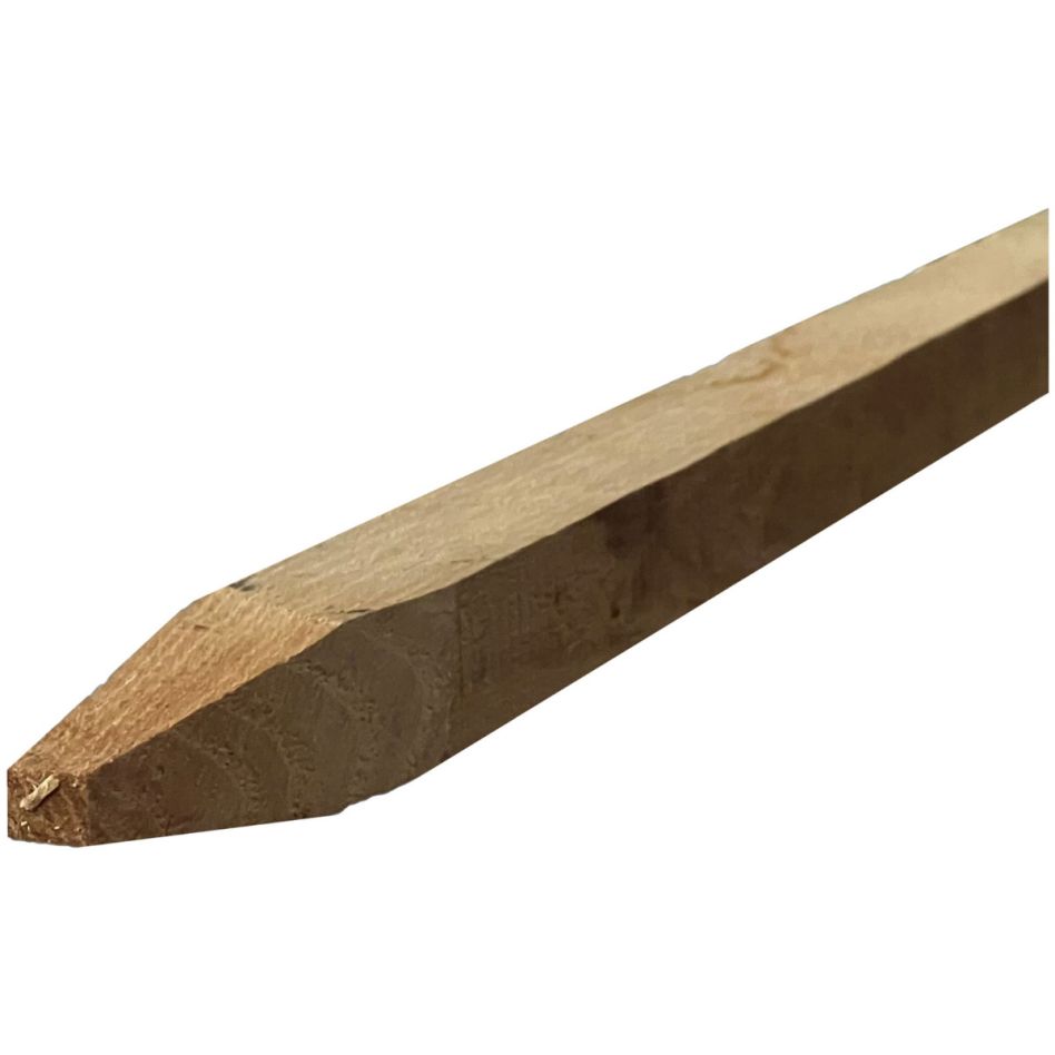 Tuteur de plante naturel ROBINIE finement sciée, tige carrée et pointue T&J , 150 cm