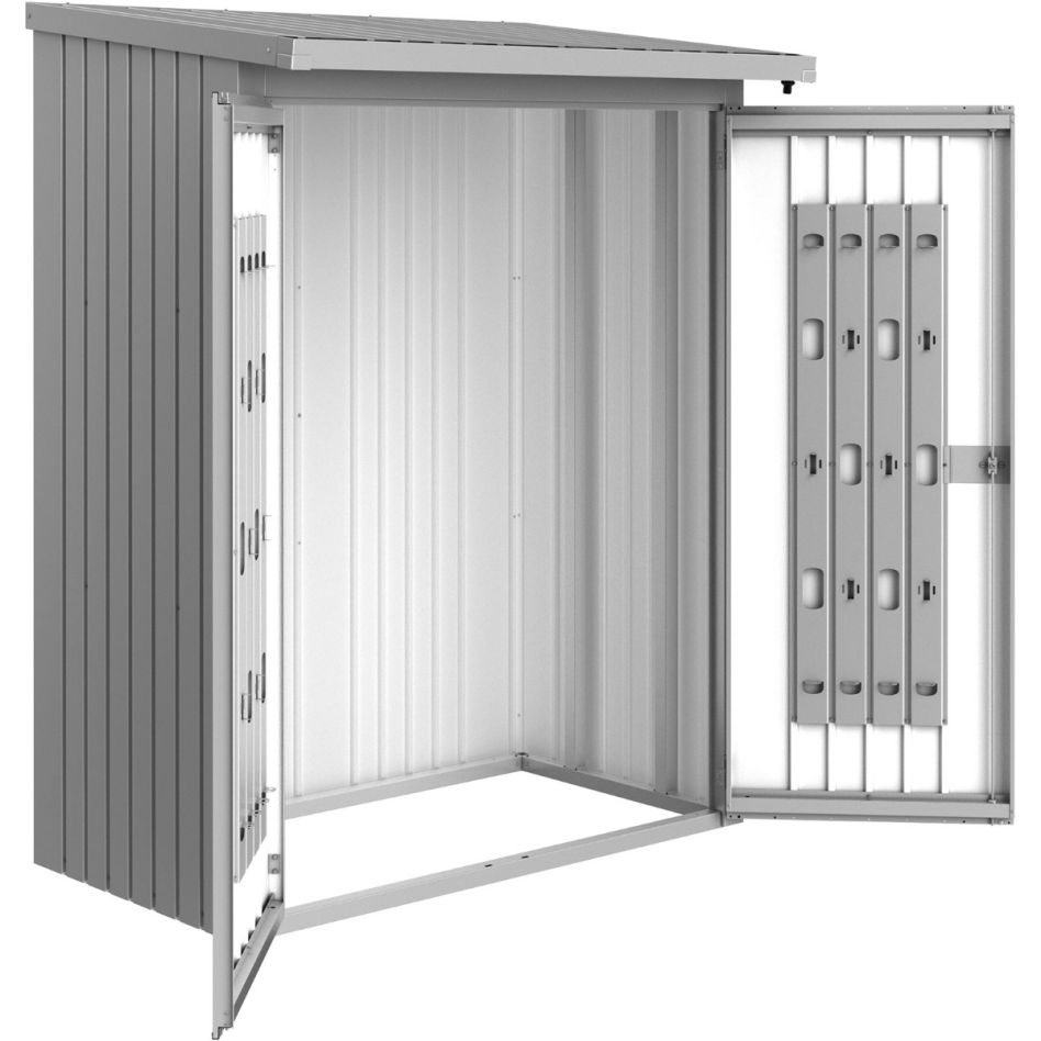 Kit de porte pour abri à bûches Biohort Woodstock argent métallisé günstig