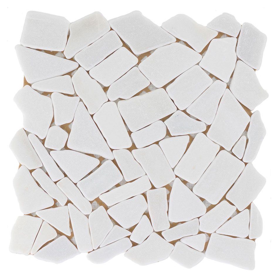 Wellker Natursteinmosaik Recife Bianco Carrara 30,5x30,5 cm Mosaikfliesen, 1 Pack