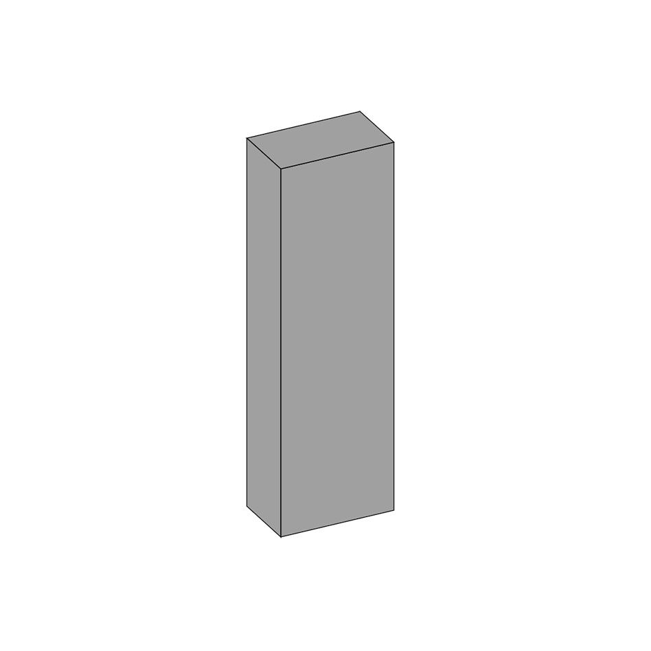 Wellker Palisade Rechteck Grau 16,5x12cm Leistenstein, 80 cm