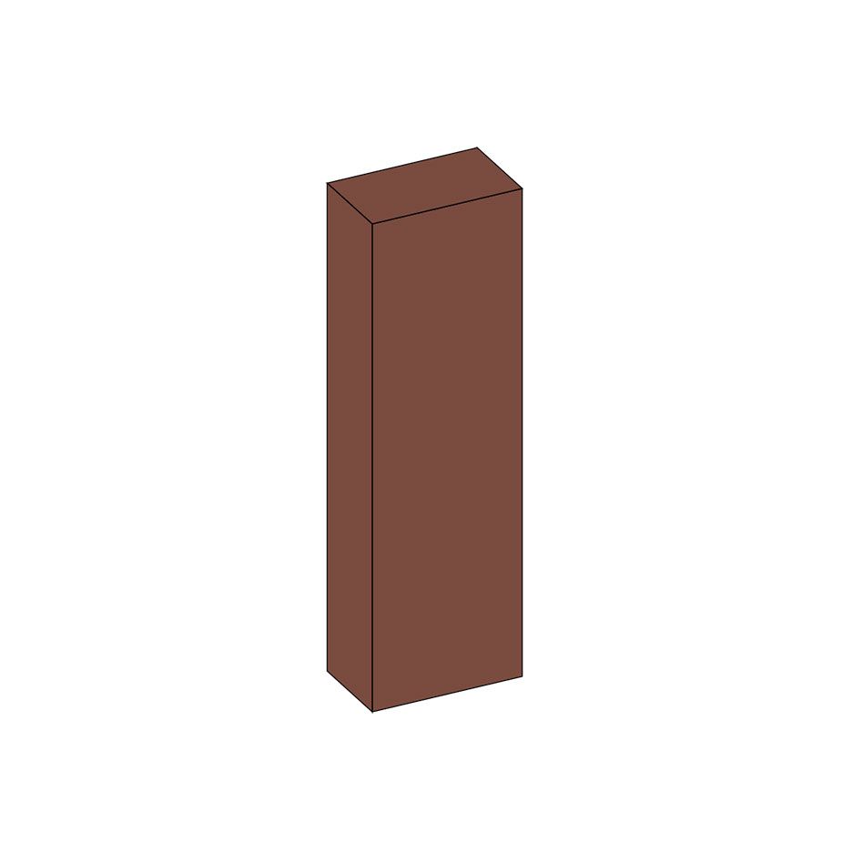 Wellker Palisade Rechteck Braun 16,5x12cm Leistenkante, 40 cm