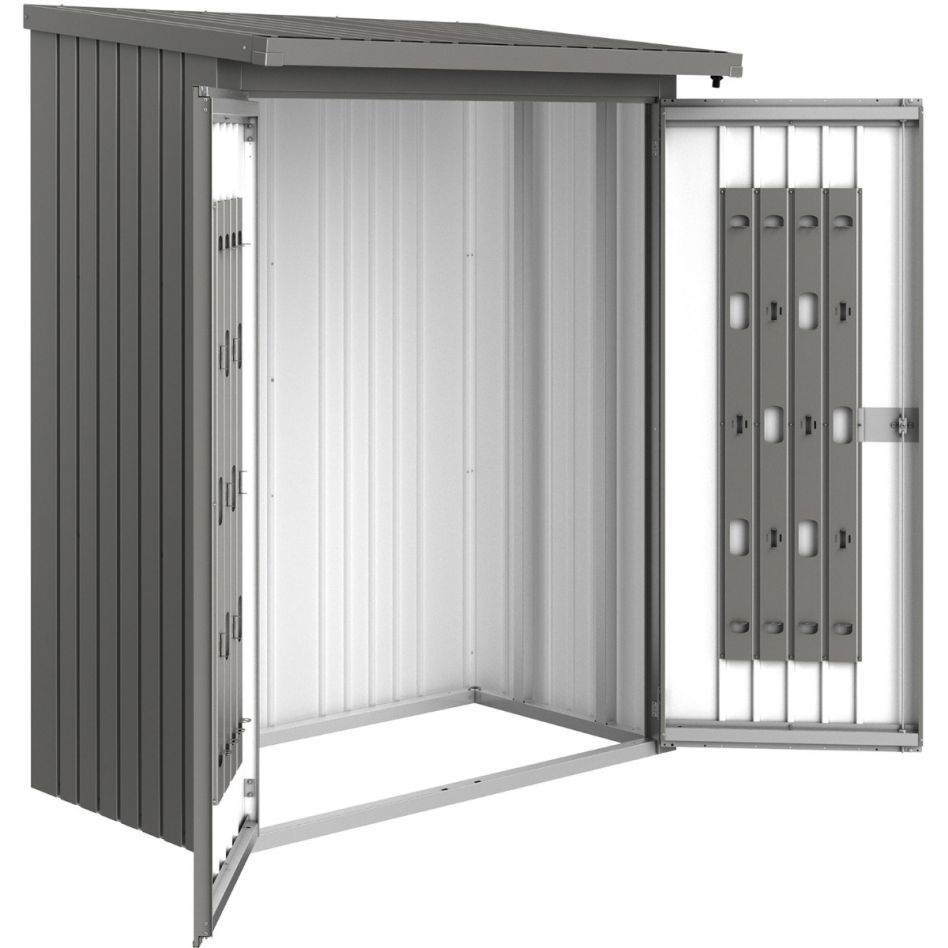 Kit de porte pour abri à bûches Biohort Woodstock gris quartz métallisé günstig