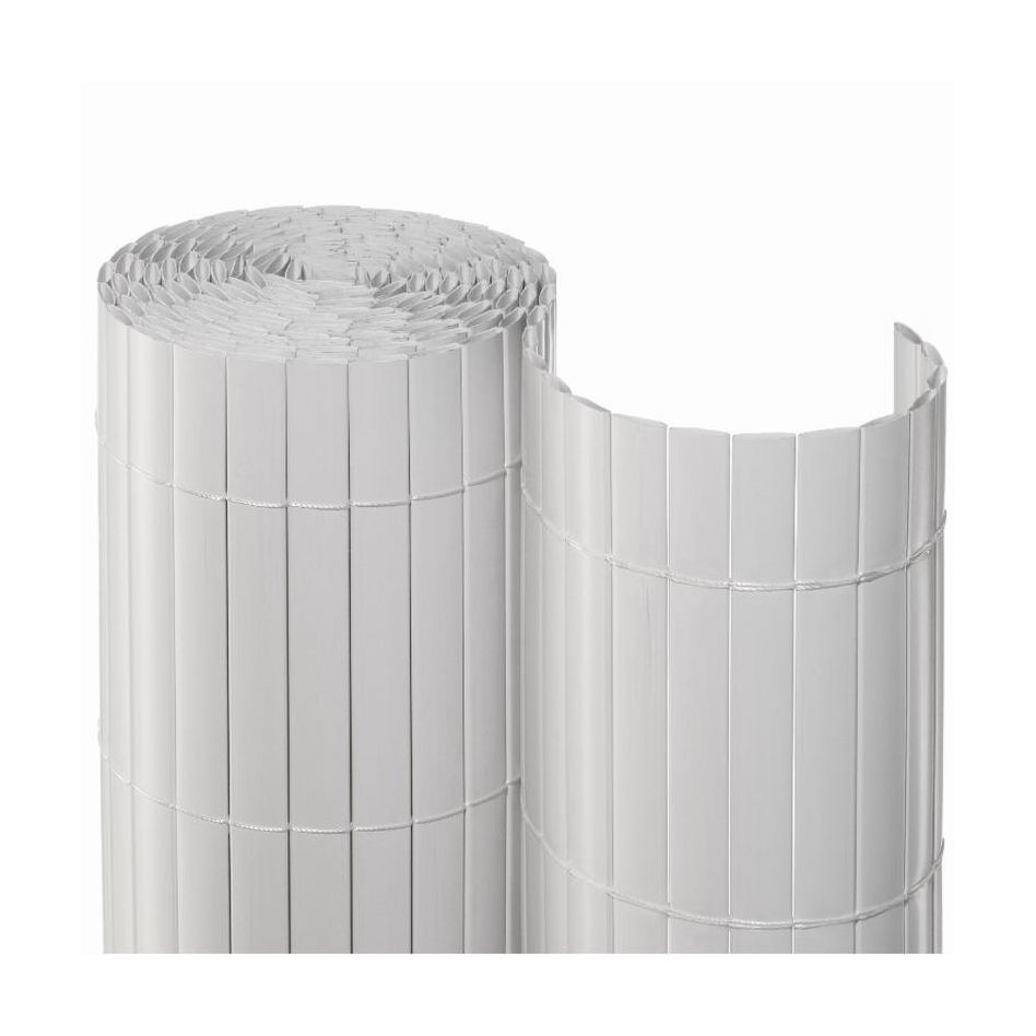 NOOR Sichtschutzmatte PVC weiß Sichtschautzzaun, 1x3 m