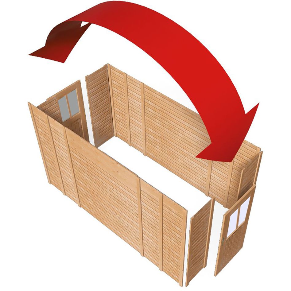 Geräteraum 2 für Einzelcarport 250 m