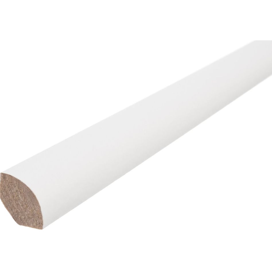 HARO Viertelstab weiß MDF-foliert 2400x14x14 mm Fußleisten günstig