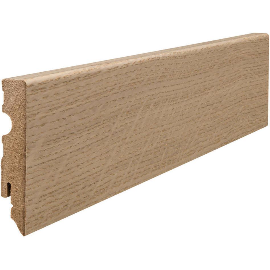HARO Stecksockelleiste Cube Eiche MDF-Kern puroweiß Fußleisten günstig