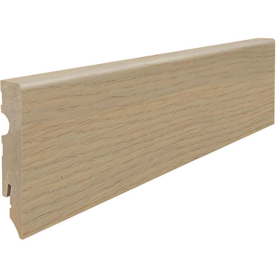 HARO Stecksockelleiste Cube Eiche MDF-Kern lichtweiß Fußleisten günstig