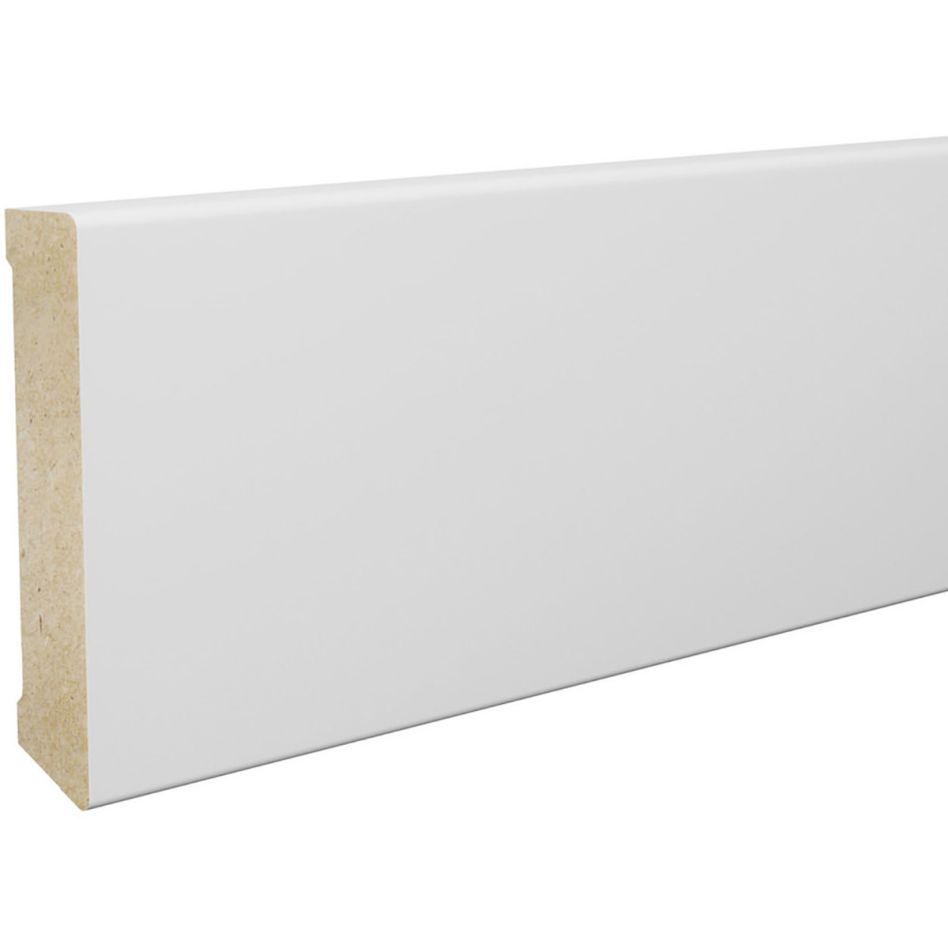 HARO Sockelleiste weiß MDF-foliert 2400x14x80 mm Fußleisten günstig