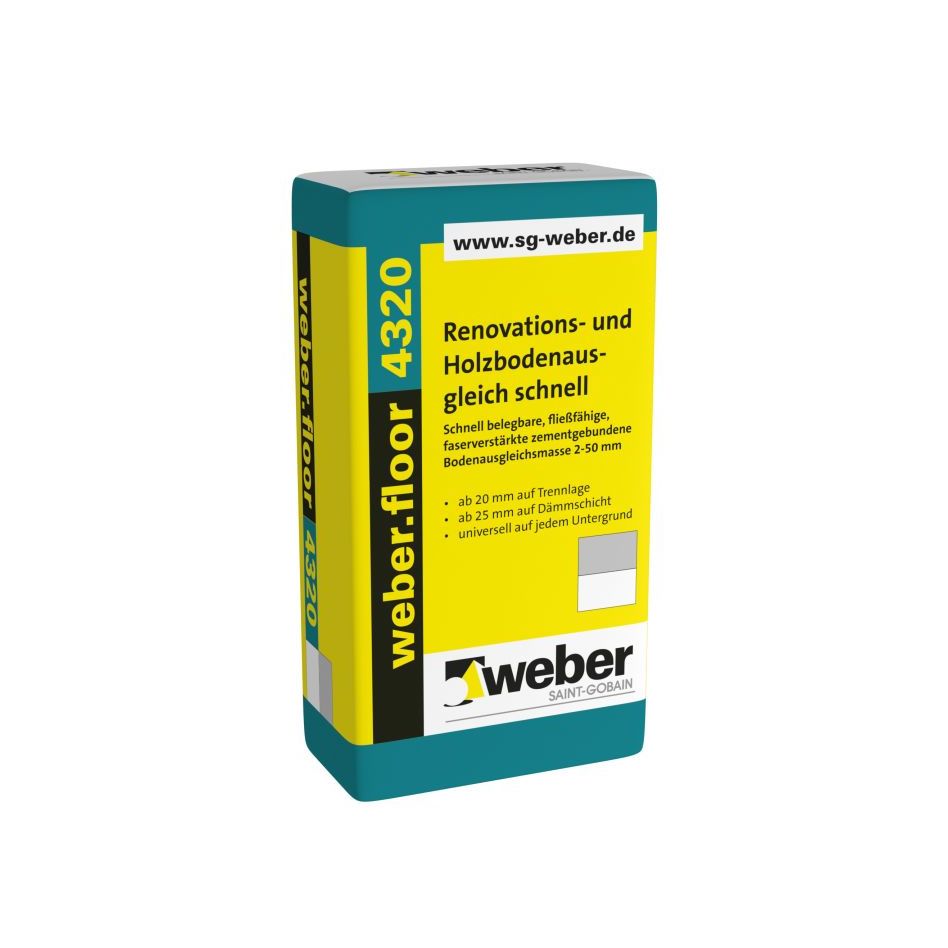 weber Bodenausgleichsmasse weber.floor 4320 Renovations- und Holzbödenausgleich schnell