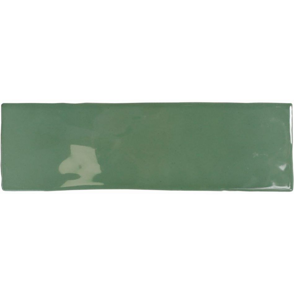 Wellker Wandfliese Santa Ana Grün glasiert glänzend Rundkante 6,5x20 cm Stärke 9 mm, 1 Pack günstig