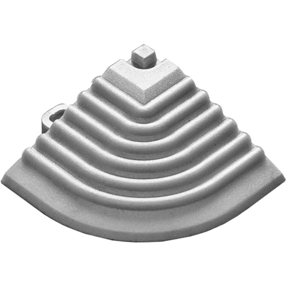 florco Klickfliese Eckteil-Set Kunststoff weiss-alu, 1 Pack günstig