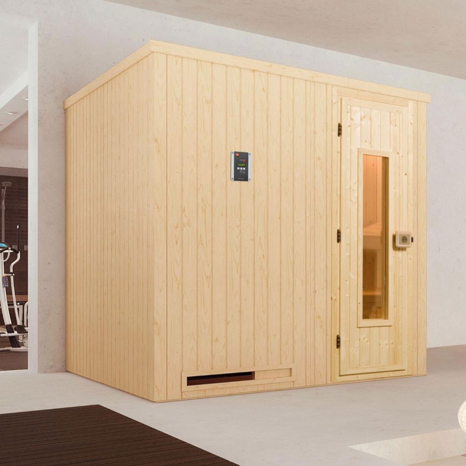 weka Sauna "Halmstad" Set, 7,5 kW-Ofen mit digitaler Steuerung