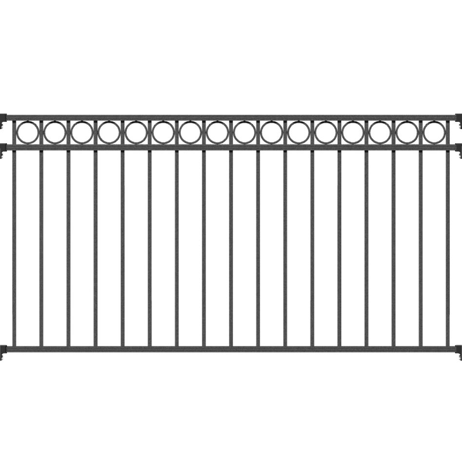 Alberts Zaunfeld Circle anthrazit Metallzaun, 120 cm