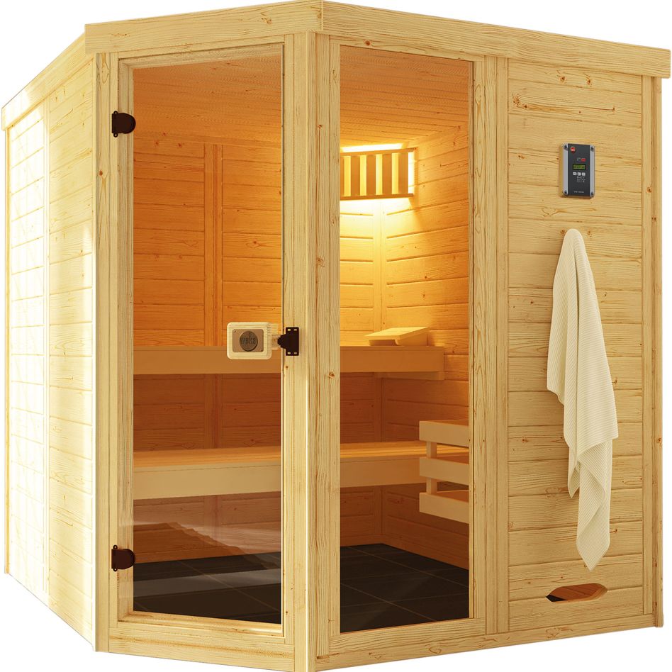 weka Sauna Ecksauna LAUKKALA Fichte günstig
