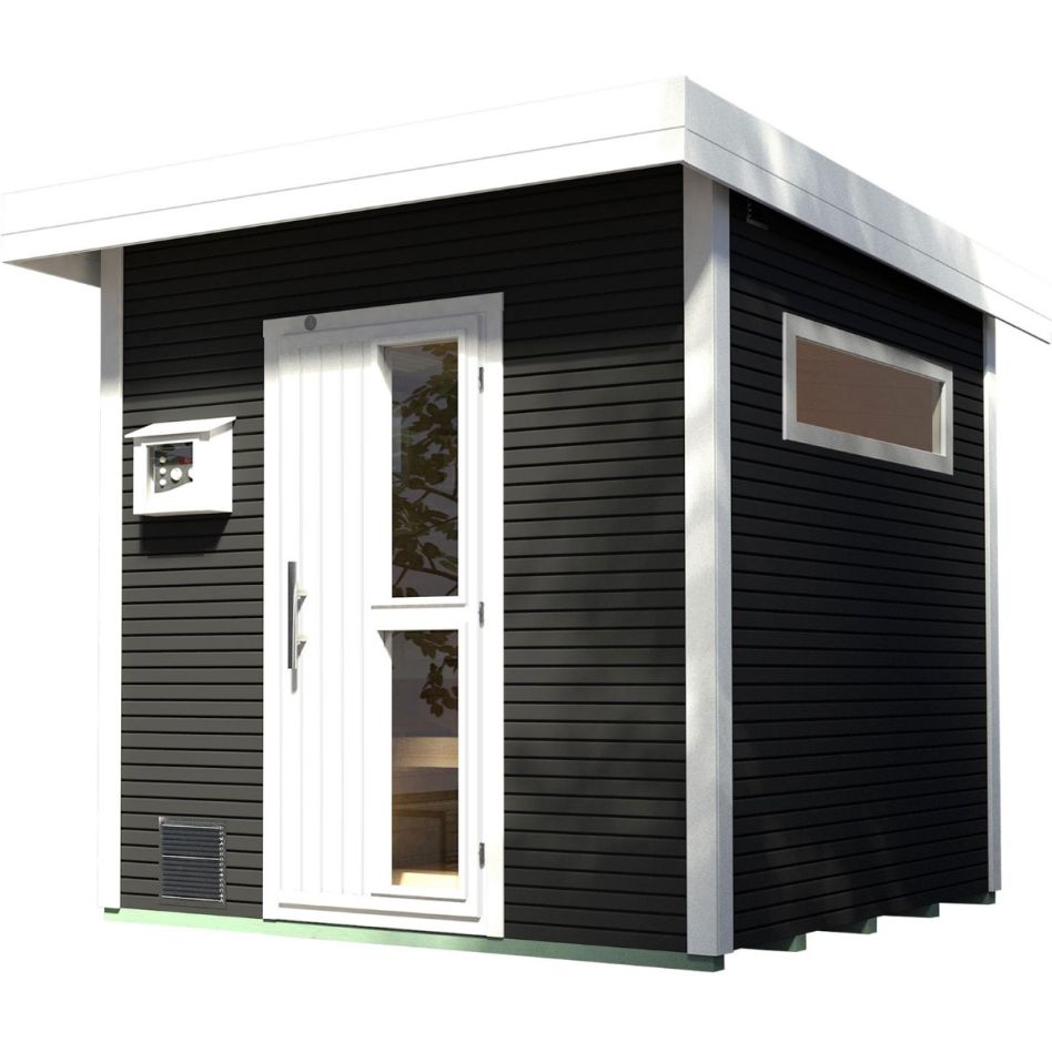 weka Saunahaus "Kuopio" Set, 9 kW-Ofen mit analoger Steuerung