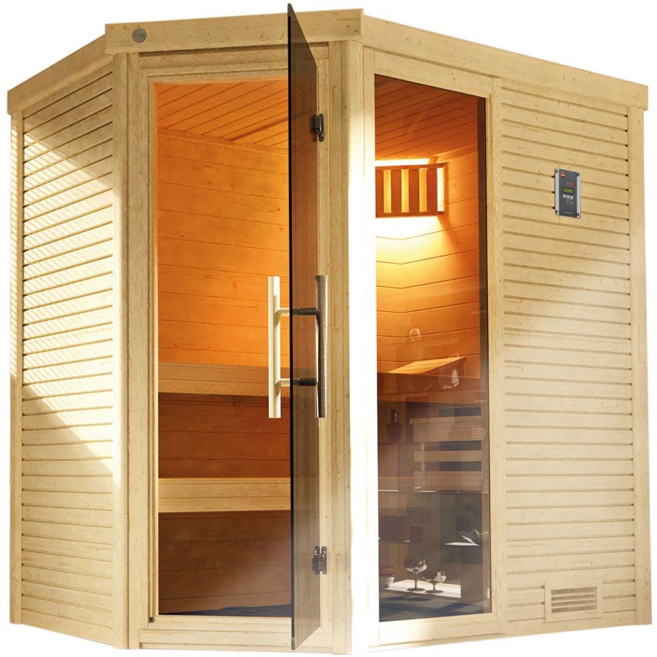 weka Sauna design CUBILIS ensemble économique naturel günstig