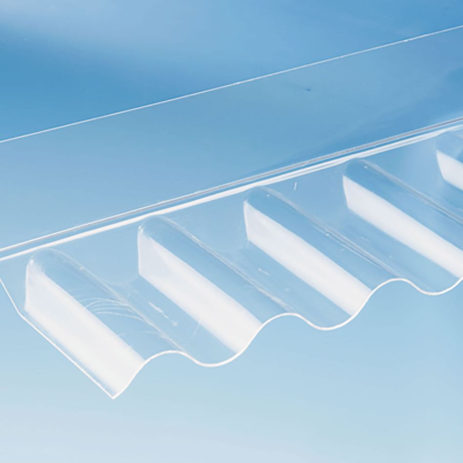 Plexiglas Wandanschluss für Wellplatten 76/18 Rund transparent günstig