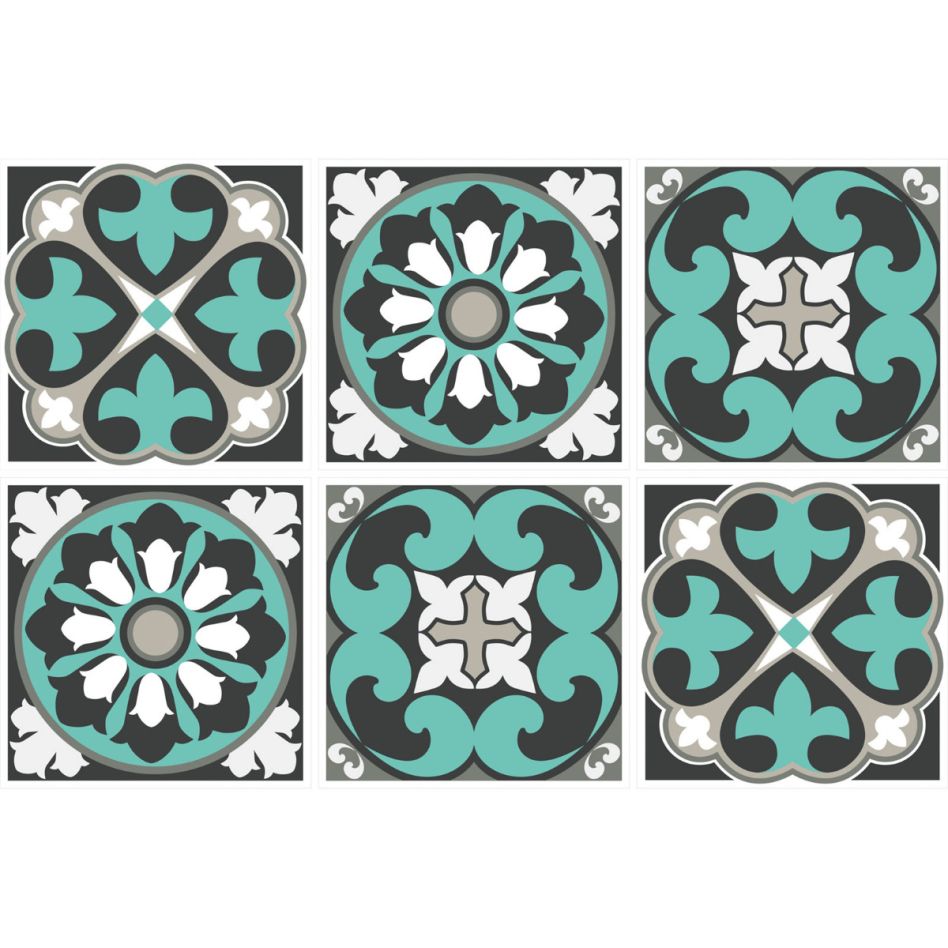 Windhager Fliesenaufkleber Odeon 15x15 cm Fliesenfolie, 1 Pack günstig