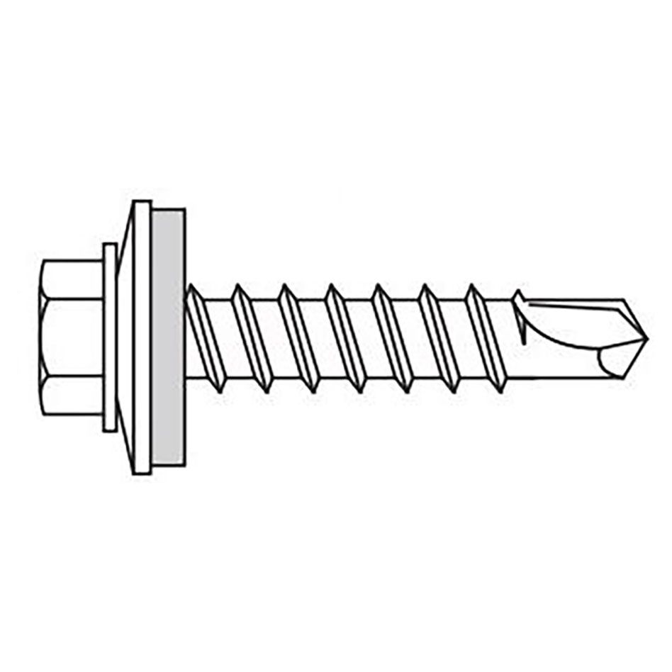 Luxmetall 100 Stahl-Bohrschrauben Edelstahl 5,5x25 mm/5,5x26 mm günstig