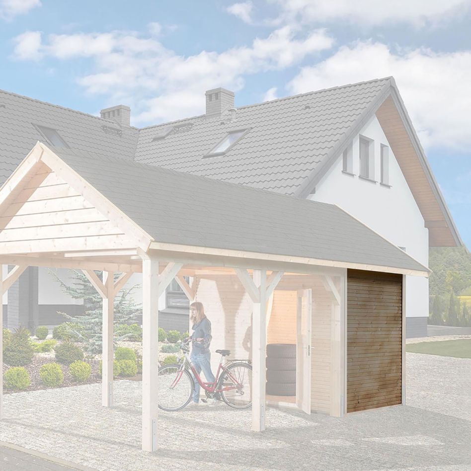 weka Seitenwand Massivholz für Carport günstig
