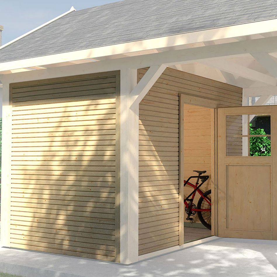 weka Geräteraum naturbelassen für Carport günstig