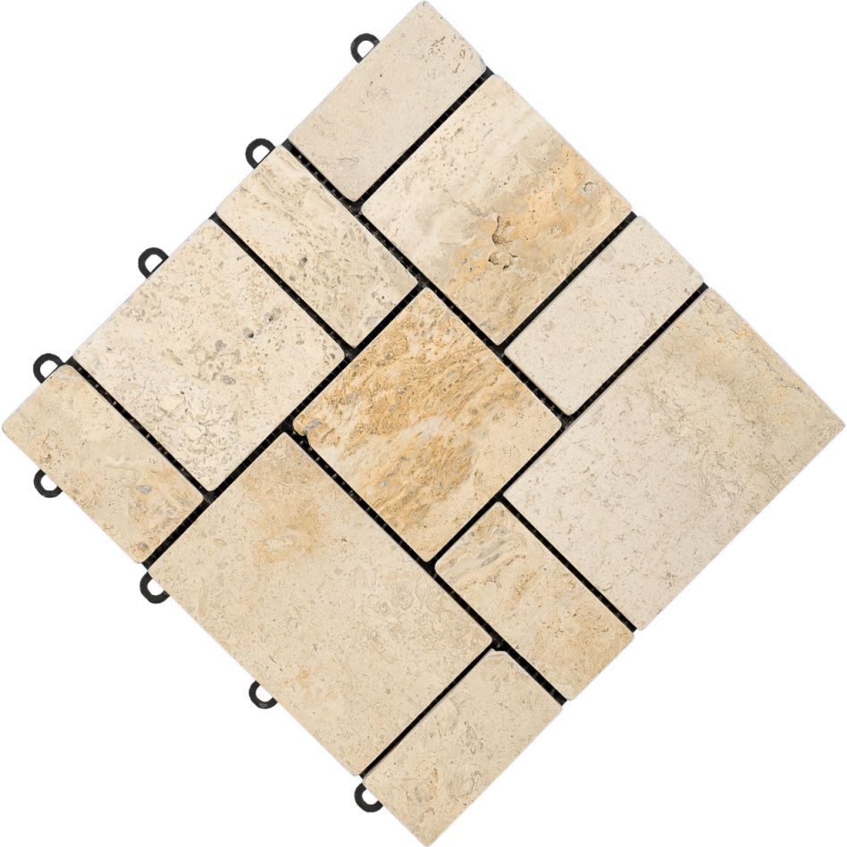 florco Klickfliese Stein Travertine klein, 4 Stück günstig
