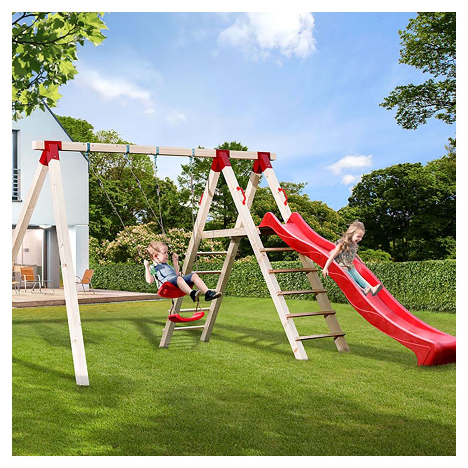 weka Tabaluga Abenteuerschaukel Doppelschaukel mit Rutsche