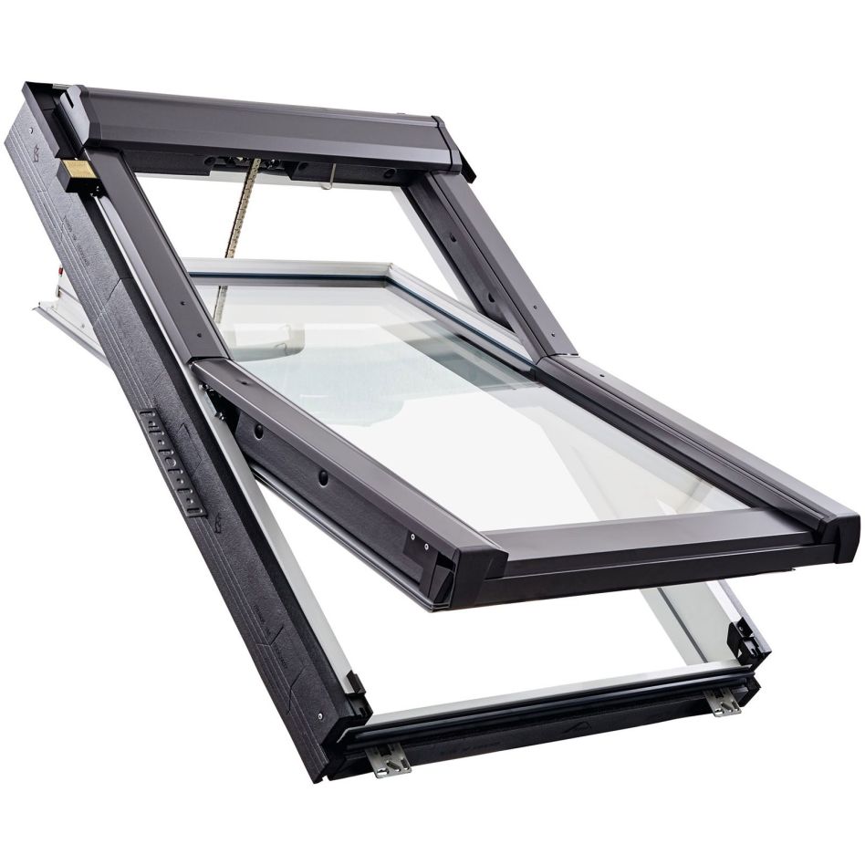 Roto Fenêtre de toit à rotation Q Q42C W2EF Tronic Comfort bois blanc günstig