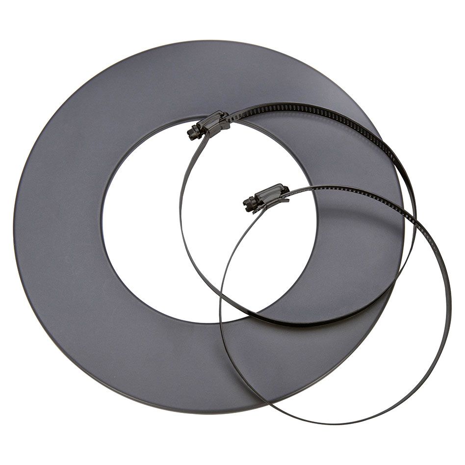 Justus Rosette mit Klemmschwelle für Kaminofen, Schwarz
