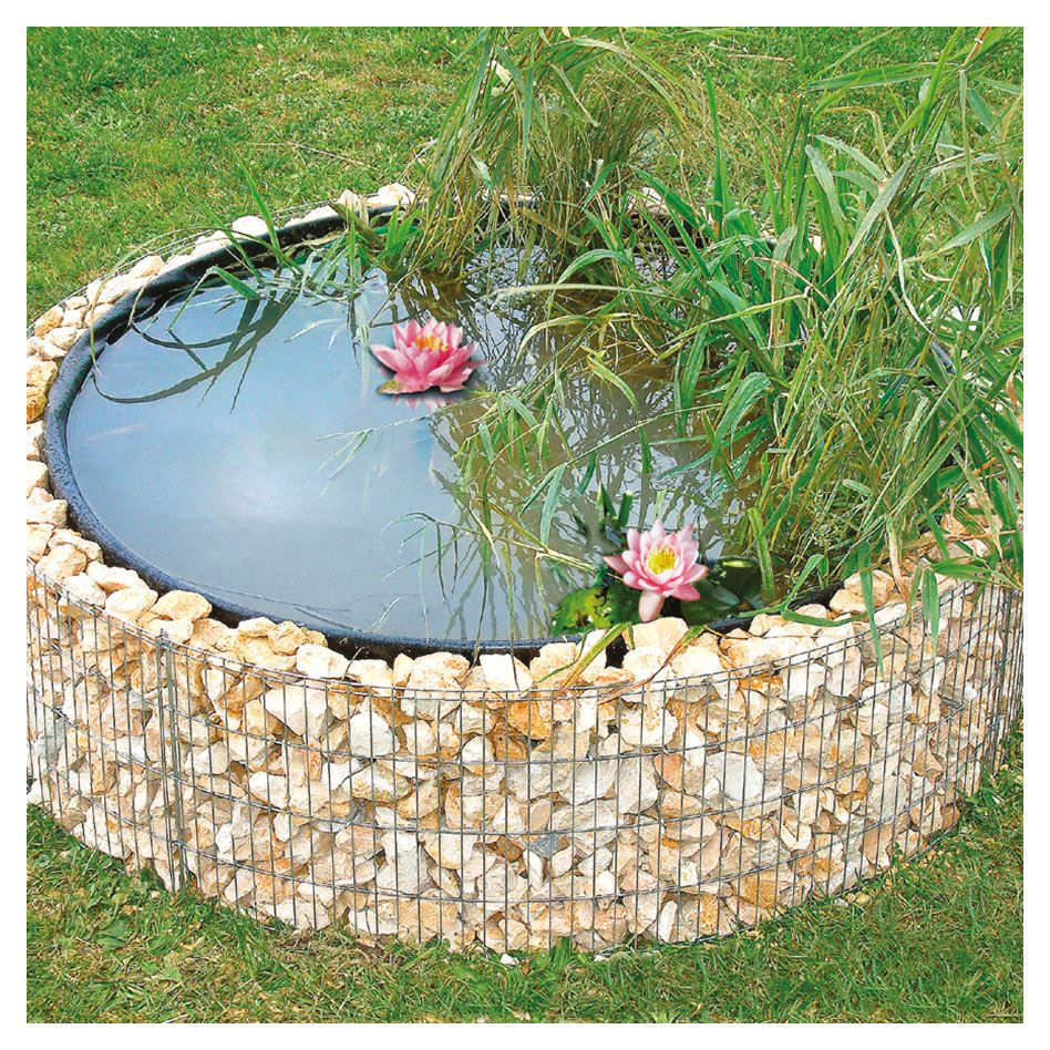 bellissa Gabionen Hochteich Gartenteich, 92x40 cm