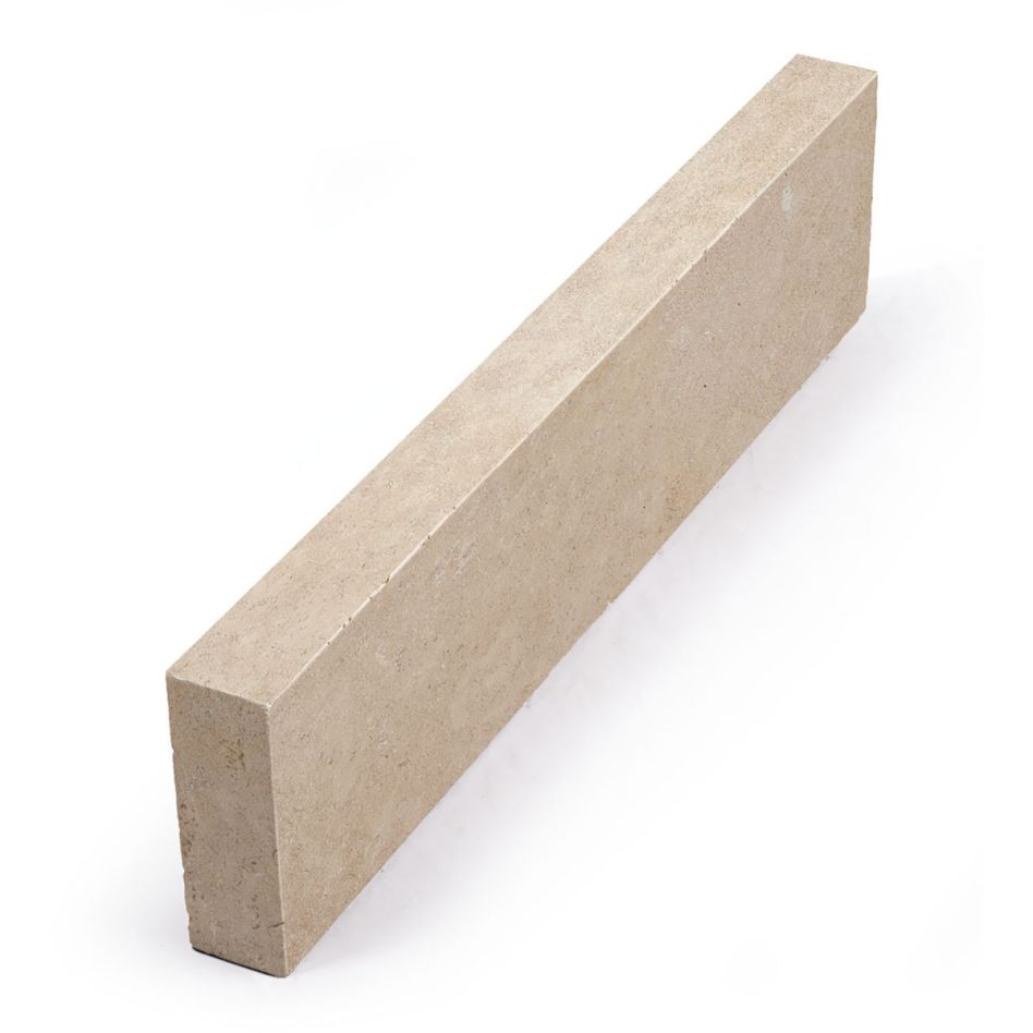 Seltra Natursteine Rasenkanten VIA CORONA antik Kalkstein creme-beige, 8x25x100 cm