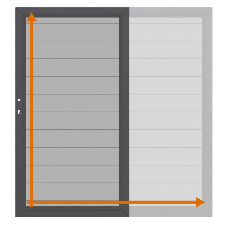 TraumGarten Einzeltor auf Maß Sichtschutzzaun SYSTEM ALU PLUS Silber günstig
