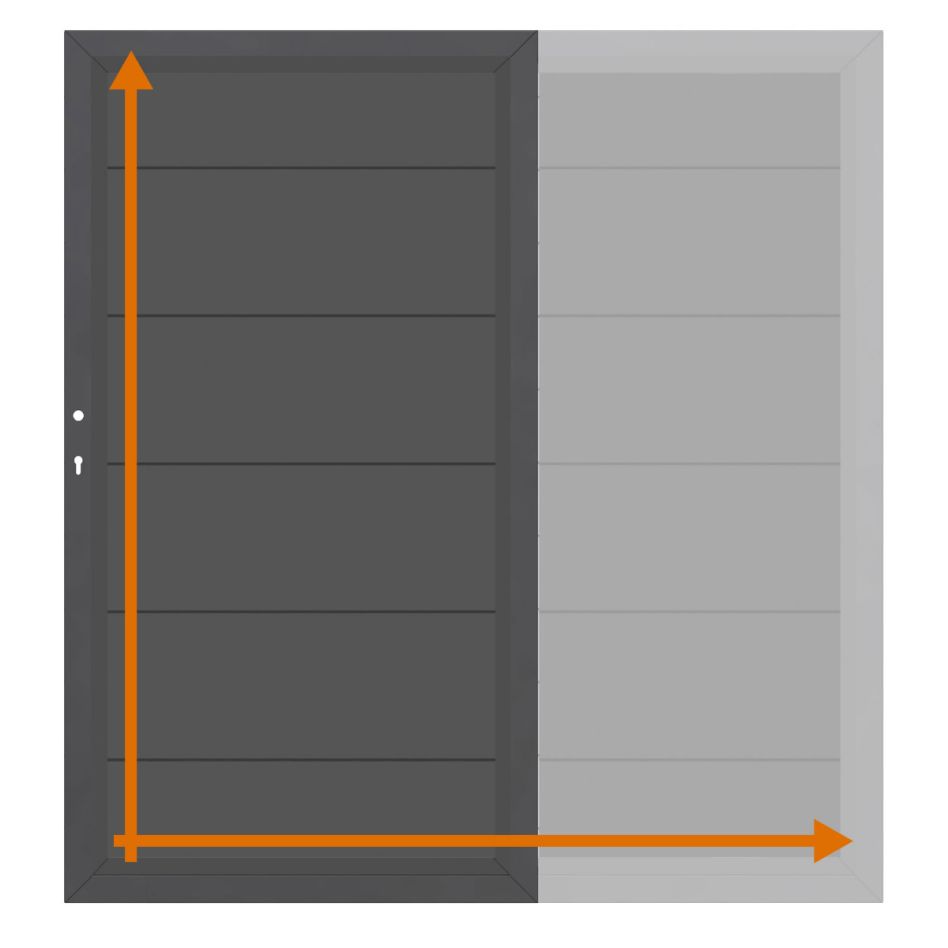 TraumGarten Einzeltor auf Maß Sichtschutzzaun SYSTEM ALU XL Anthrazit günstig