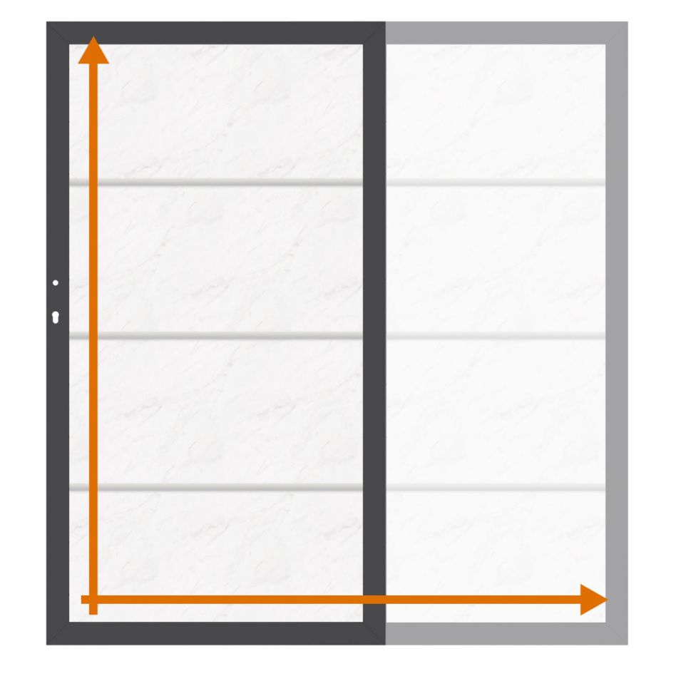 TraumGarten Einzeltor auf Maß Sichtschutzzaun SYSTEM BOARD XL Marmor Weiß günstig