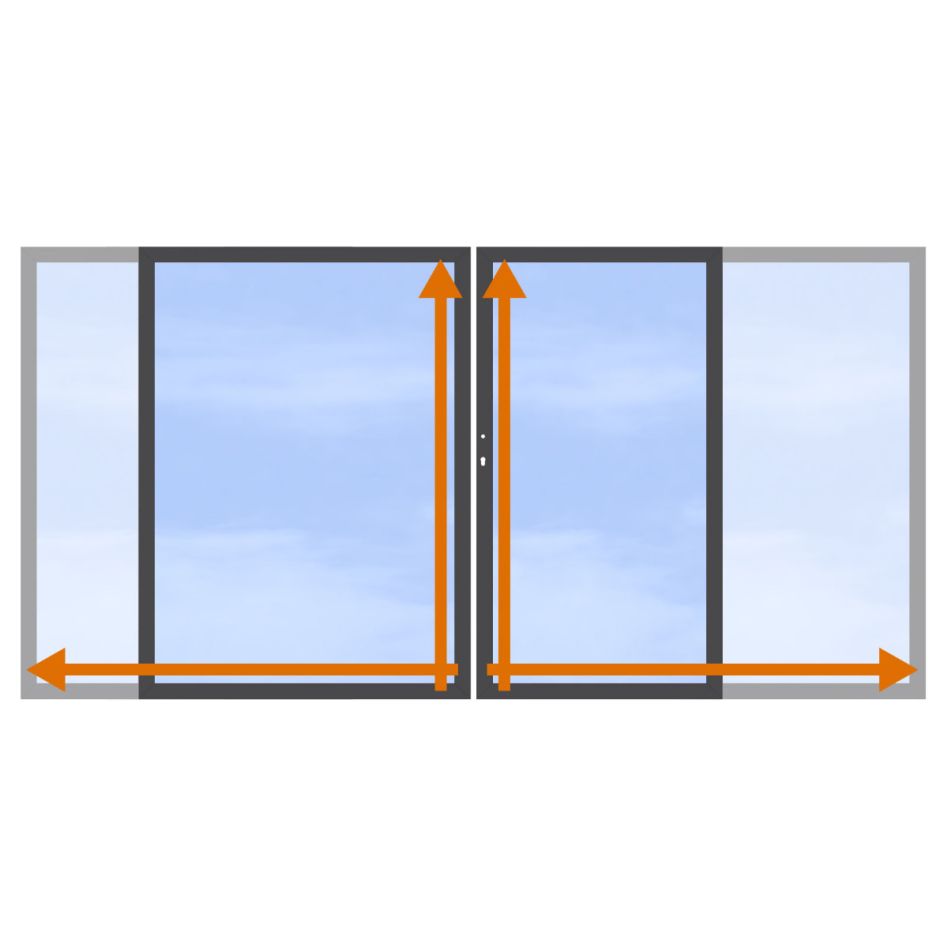TraumGarten Doppeltor auf Maß Glassichtschutz SYSTEM GLAS KLAR günstig