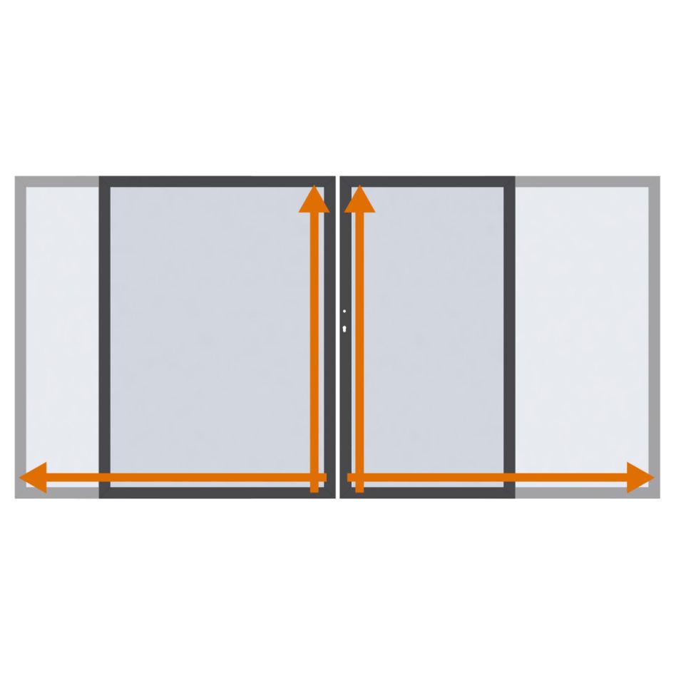 TraumGarten Doppeltor auf Maß Glassichtschutz SYSTEM GLAS MATT günstig