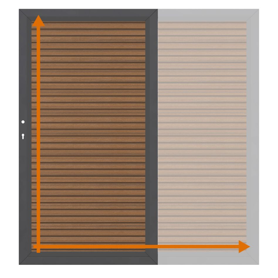 TraumGarten Einzeltor auf Maß Sichtschutzzaun SYSTEM NEO PLATINUM Teak-Braun günstig