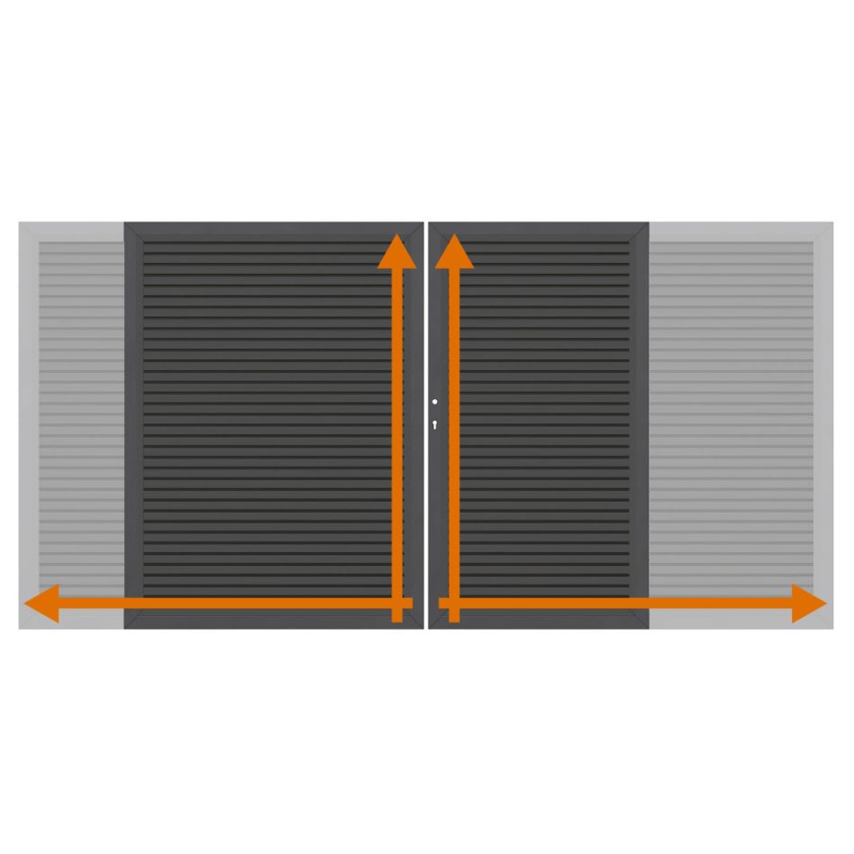 TraumGarten Doppeltor auf Maß Sichtschutzzaun SYSTEM NEO PLATINUM Anthrazit günstig