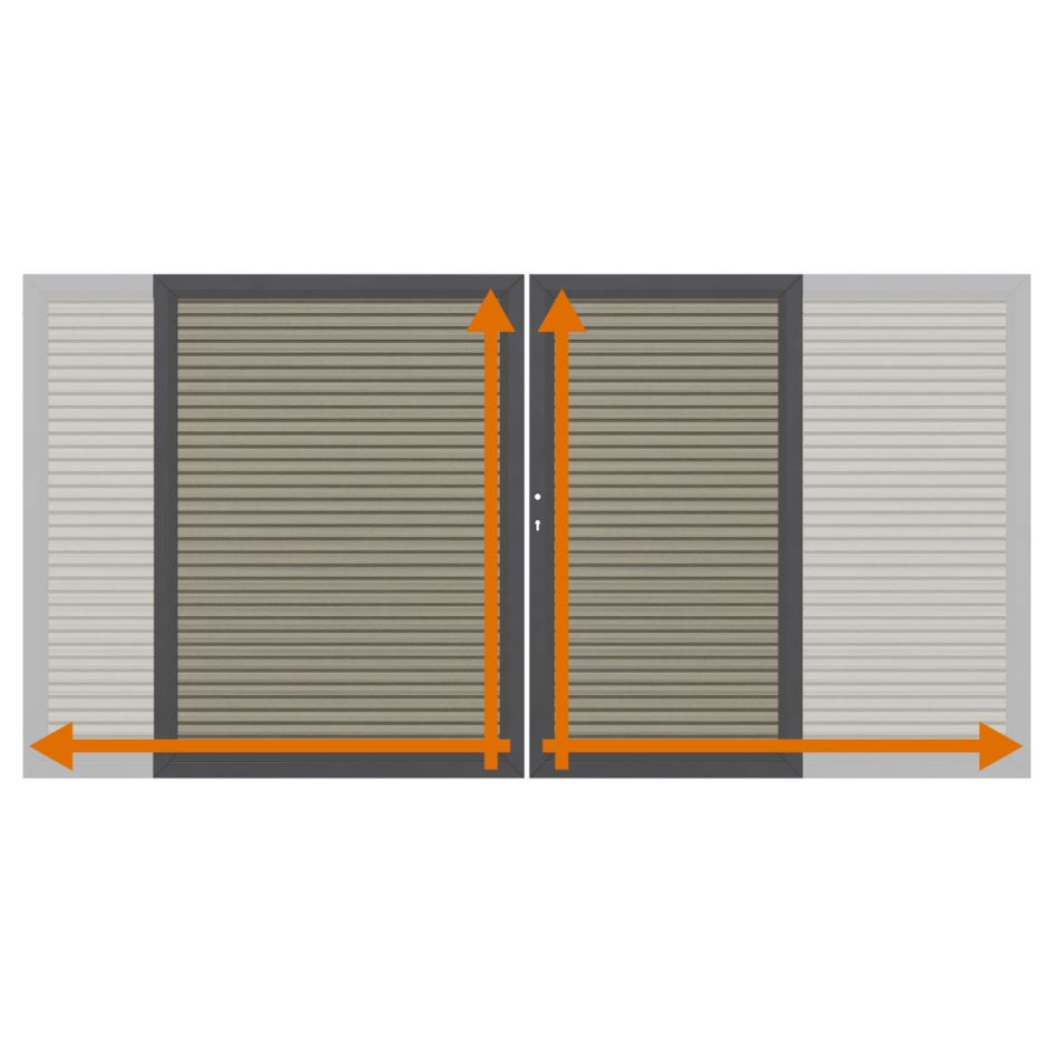 TraumGarten Doppeltor auf Maß Sichtschutzzaun SYSTEM NEO PLATINUM Taupe-Grau günstig