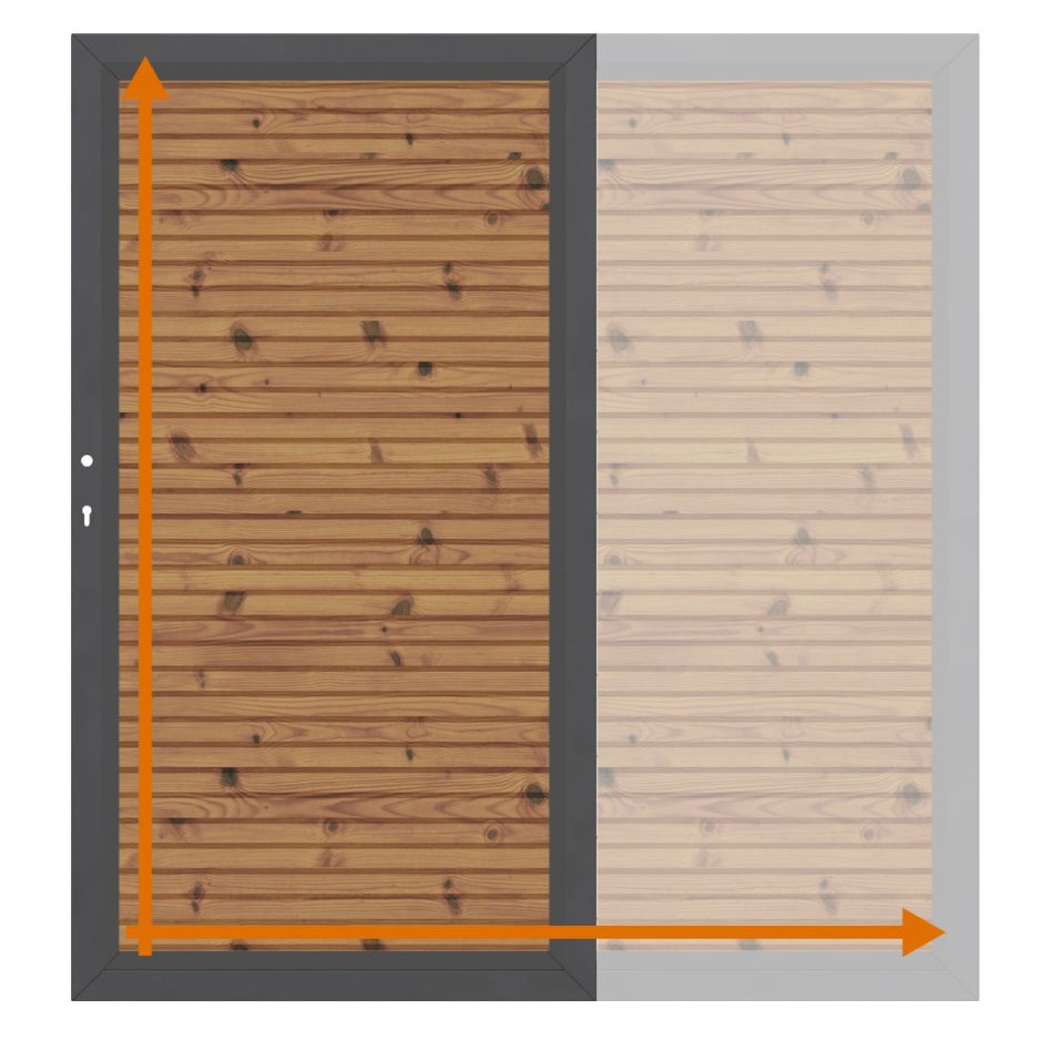 TraumGarten Einzeltor auf Maß Sichtschutzzaun SYSTEM NEO THERMO-HOLZ günstig