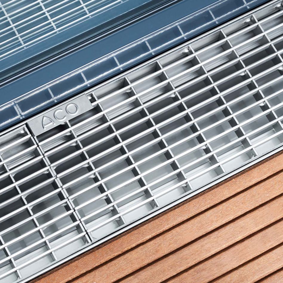 Grille à mailles ACO Profiline Free pour le drainage des façades günstig
