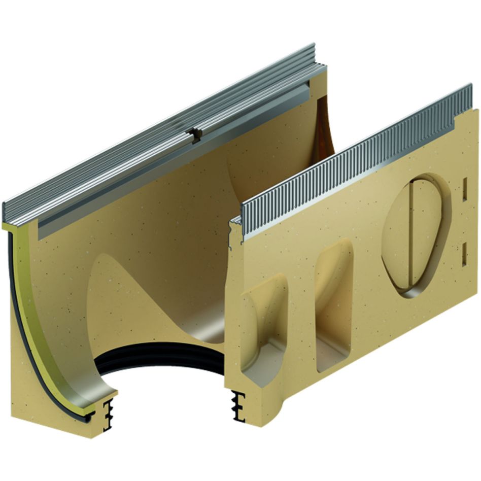 ACO Drain Multiline Seal in V150 Entwässerungsrinne ohne Sohlengefälle mit senkrechtem Rohranschluss günstig