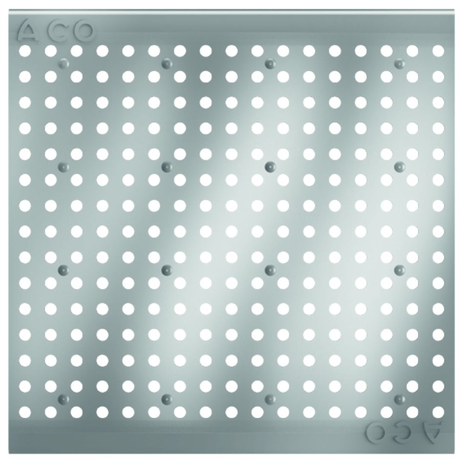 Grille perforée ACO Profiline, rehausse de toit en acier inoxydable pour drainage de façade , 500x500 mm