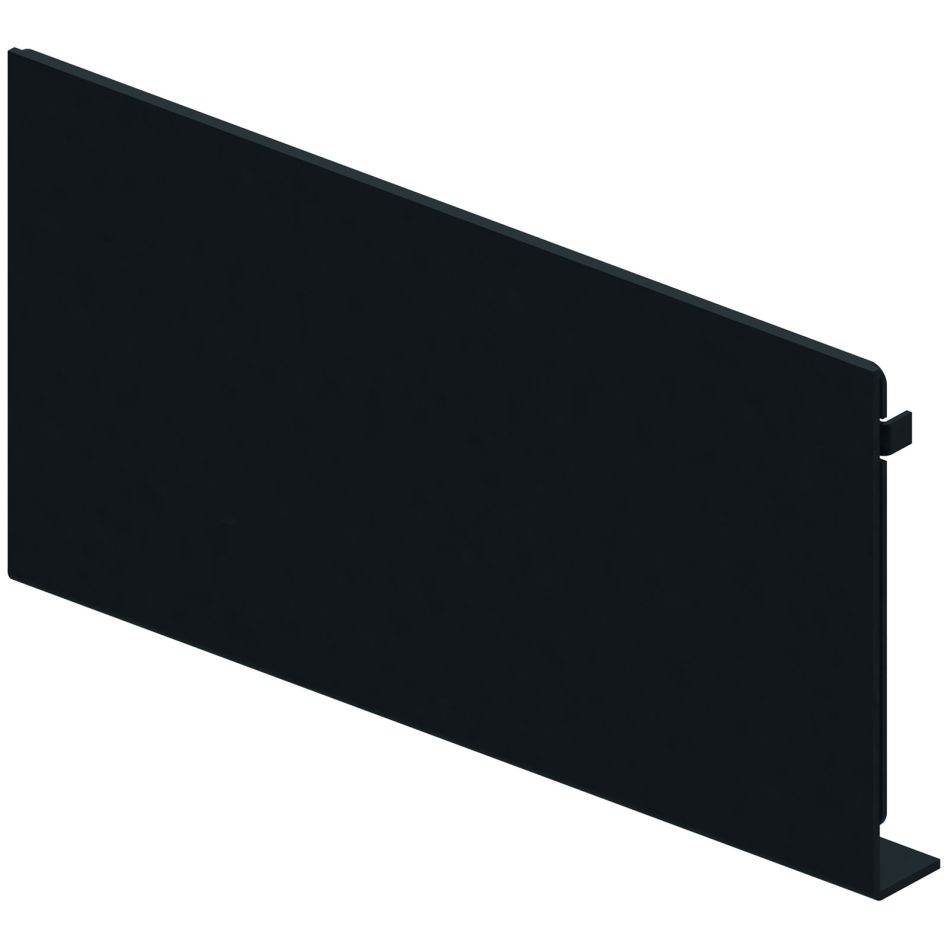 Paroi frontale pour hauteur de construction fixe ACO Profiline X en acier galvanisé revêtu pour l'évacuation des eaux de façades, 75 mm