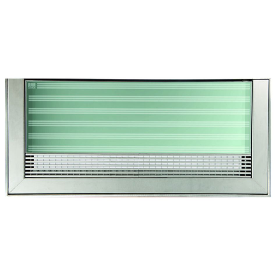 Couvercle design ACO Vario partiellement vitré côté terrasse avec grille à profil long et cadre de fixation günstig